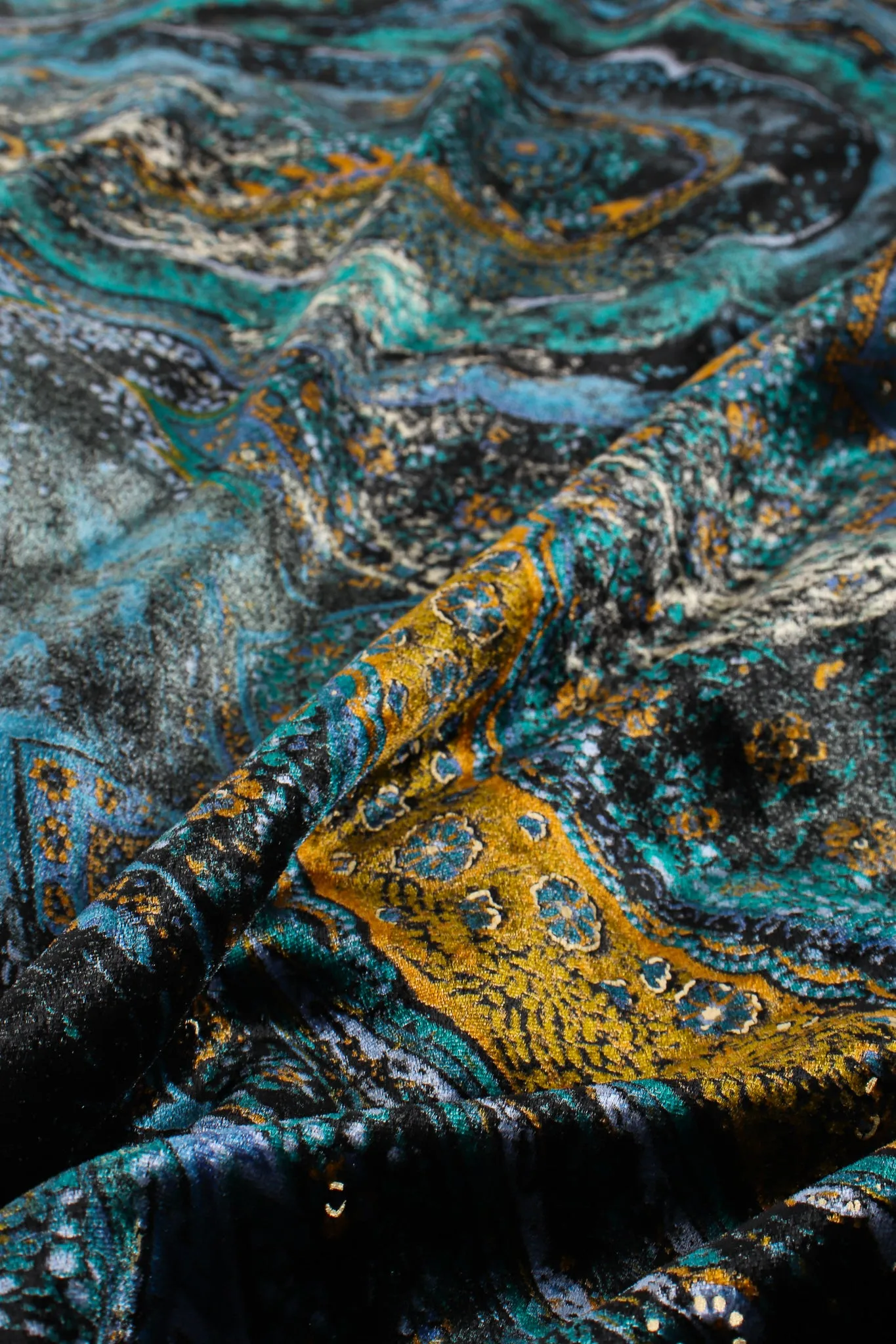 Velvet Cosmic Paisley Gown II