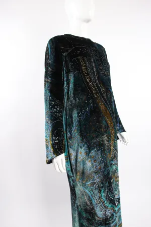 Velvet Cosmic Paisley Gown II