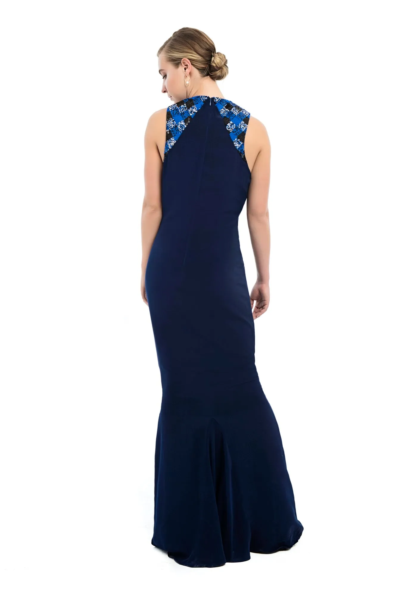 VIALI Silk Crepe Gown
