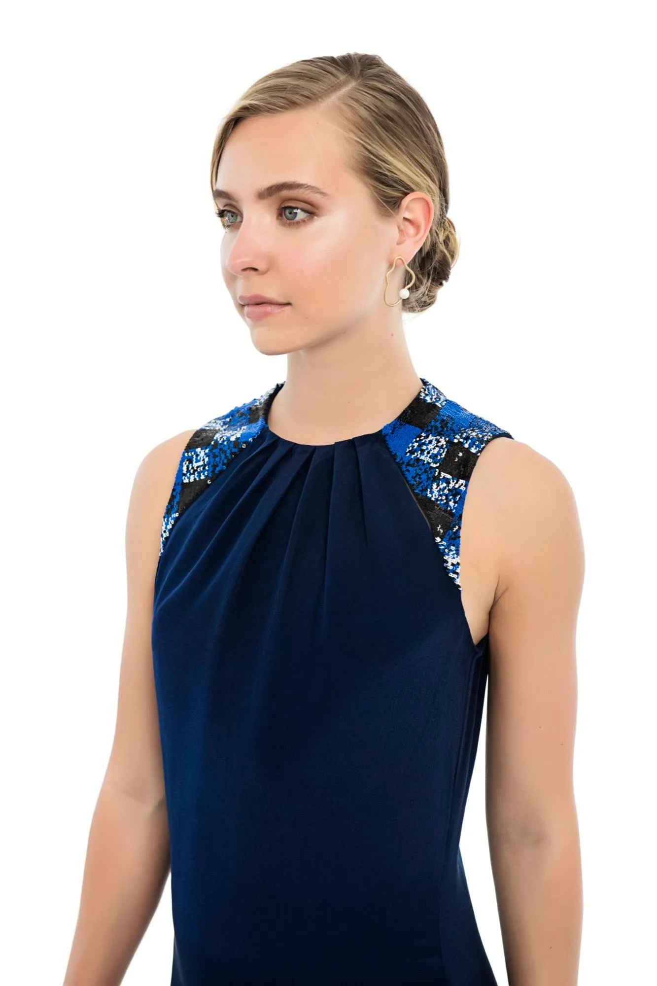 VIALI Silk Crepe Gown
