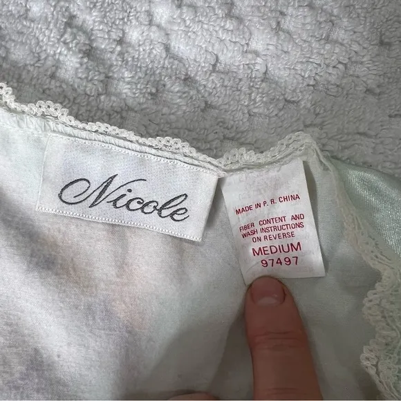 Vintage  Satin Nicole Full Length Night Gown