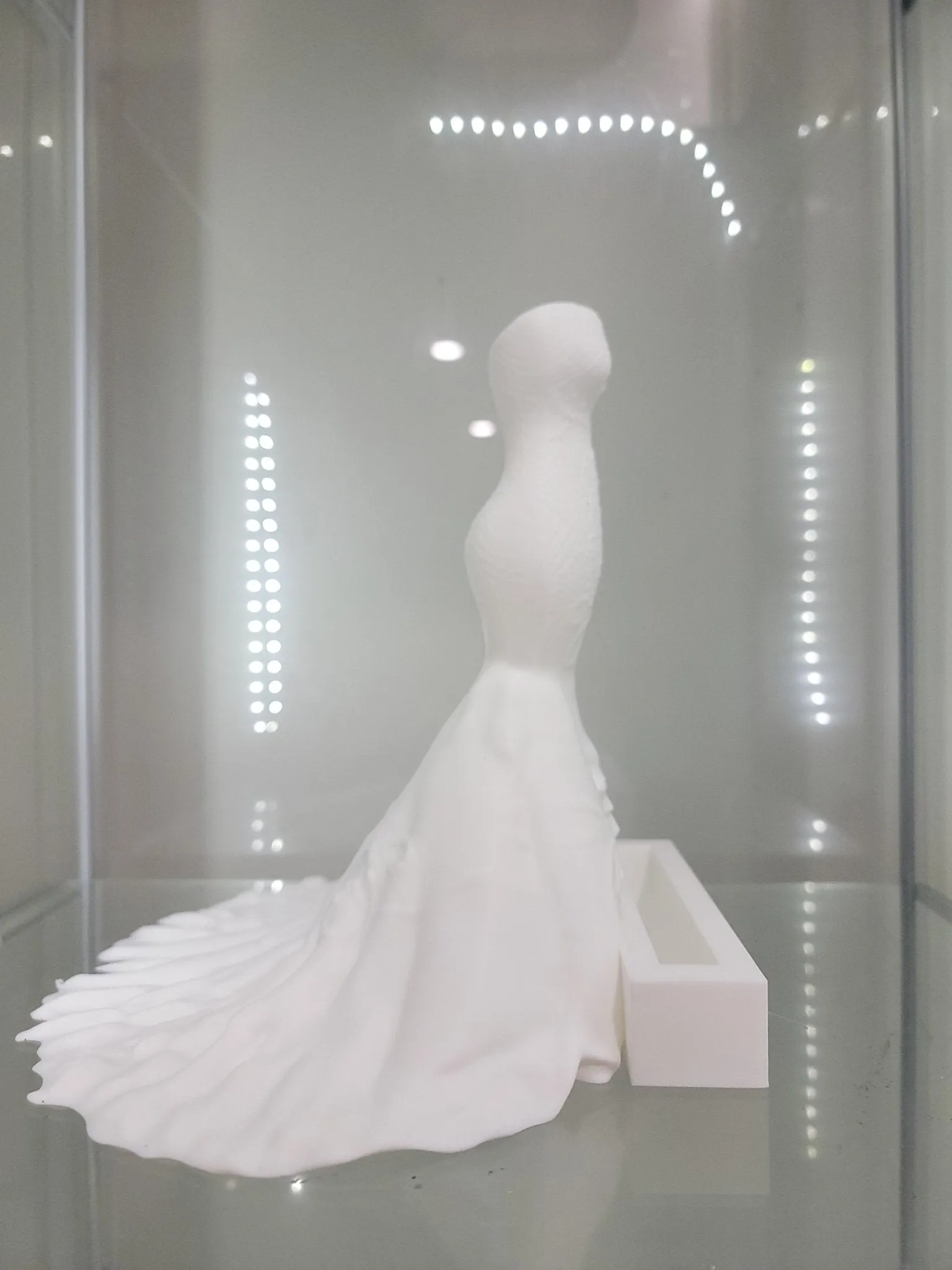 White Bridal Wedding Dress Gown Vanity & Home Decor Makeup Organizer Brush Holder and Phone Holder