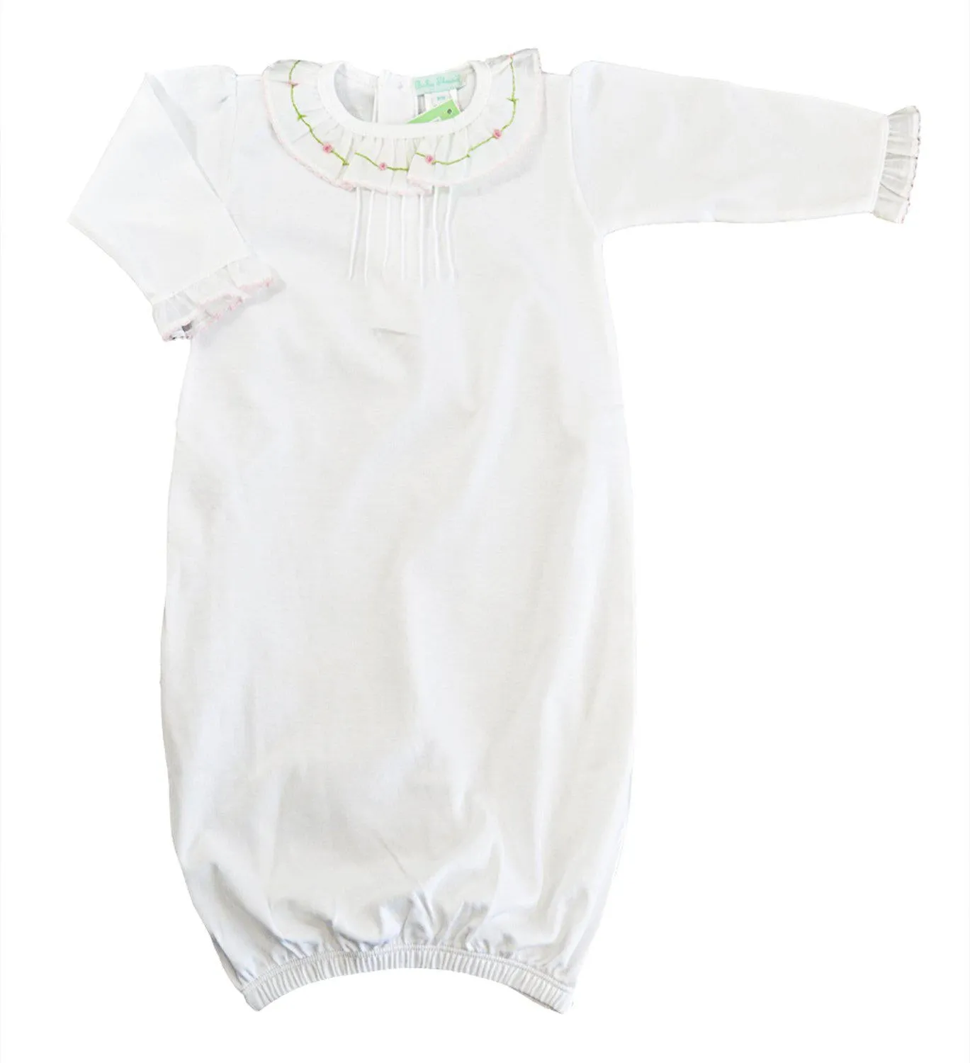 White Rose Vine Daygown with Batiste Trim