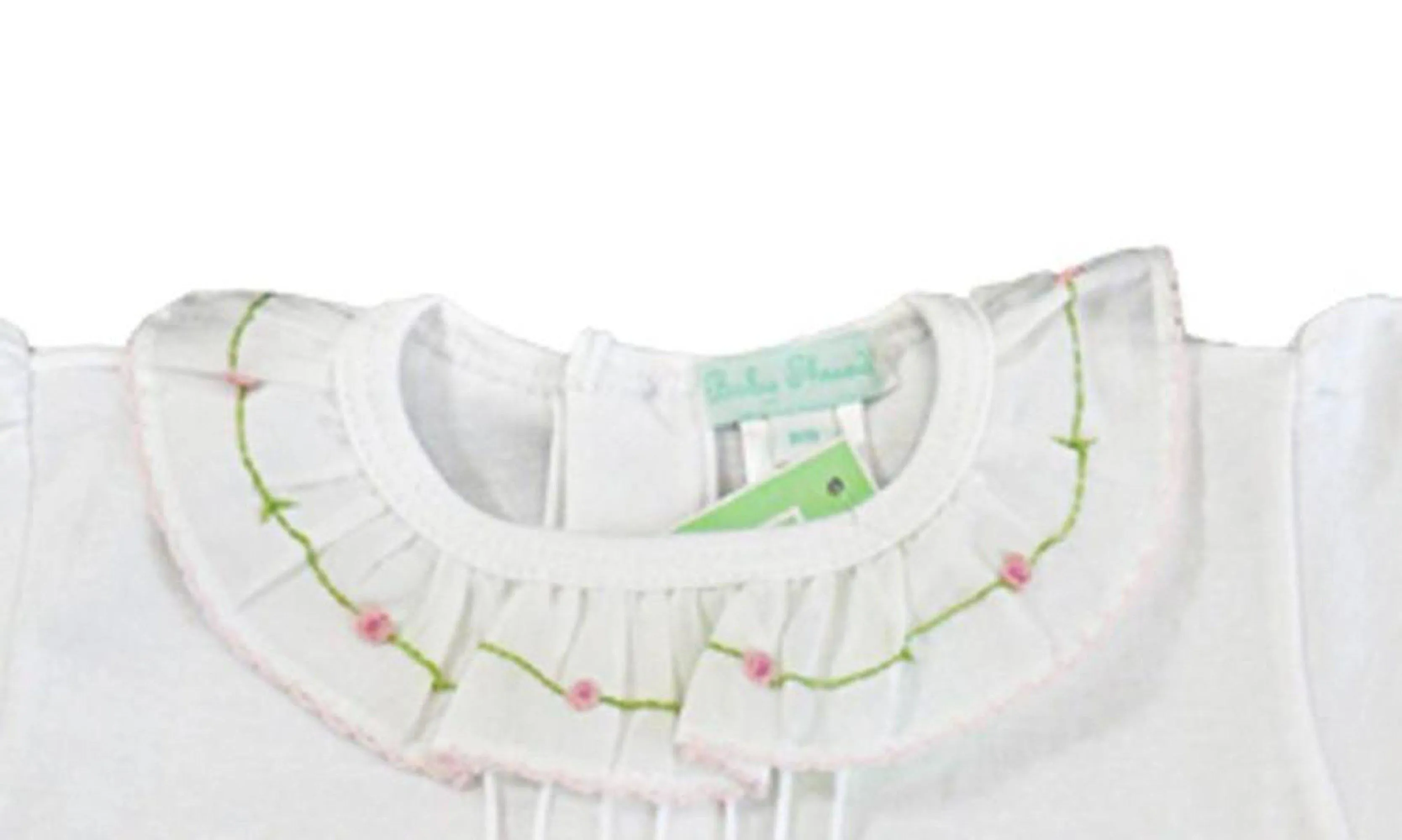 White Rose Vine Daygown with Batiste Trim