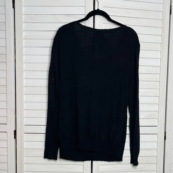 Wildfox Love Skull Angora Blend Sequin Sweater Dress XS Black