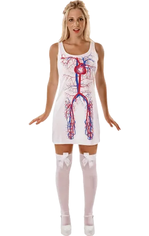 Womens Novelty Artery Dress Costume