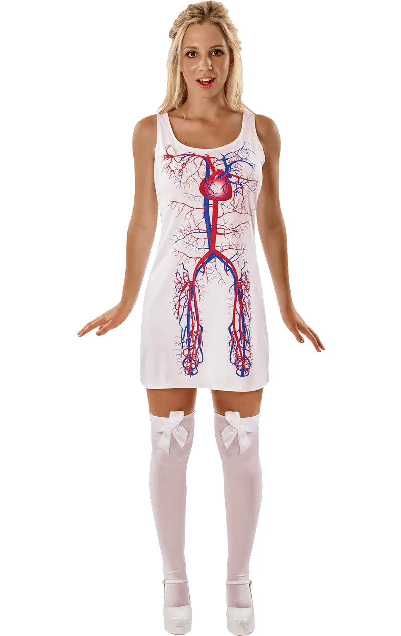 Womens Novelty Artery Dress Costume