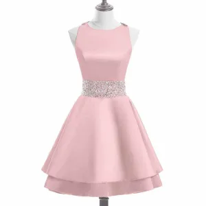 Women's Short Homecoming Dresses Mini Satin Prom Dress
