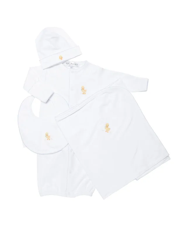Yellow Duck Pima Converter Gown | White