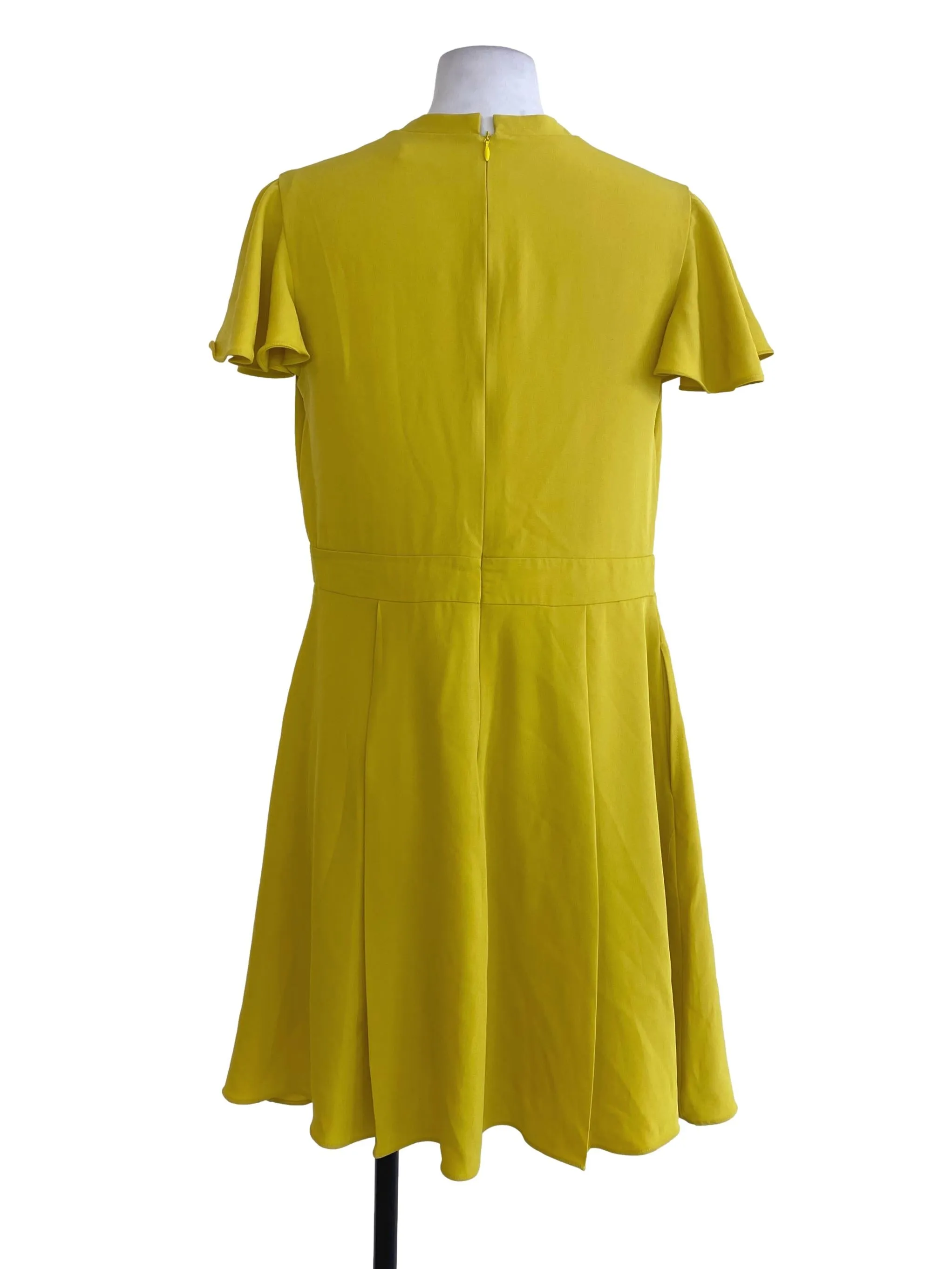 Yellow Plain Empire Dress